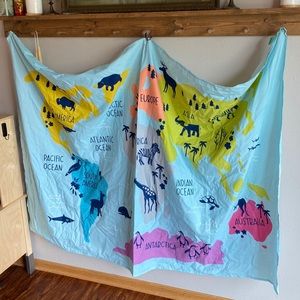 Pillowfort World Map Kid’s Tapestry